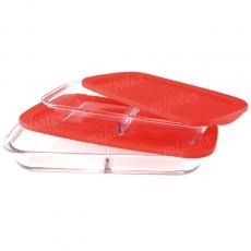 RECTANGULAR BAKING DISH W/SEPERATION & PP LID LPLS5/LPLS4