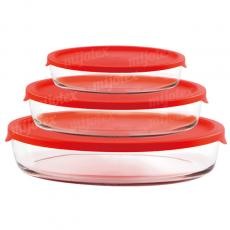 ROUND DEEP FLAN DISH WITH PLASTIC LID LPL24S/LPL24/LPL24L