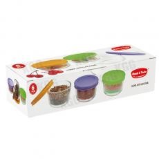 SET OF 3 PCS BOWL W/LID COLOR BOX  GBL1x3 COLOR BOX