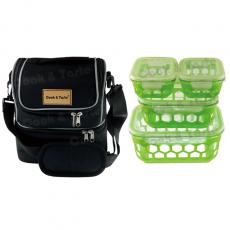 LUNCH BAG W/FOOD CONTAINER  LB12P+BLRE3-2+BLRE2-2+BLRE1-2x2