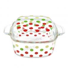 SQUARE CASSEROLE WITH COVER & DECAL DCCR11