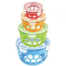 ROUND FOOD CONTAINER WITH LOCK LID & SILICONE BASKET BLRD1-2/BLRD2-2/BLRD3-2/BLRD4-2