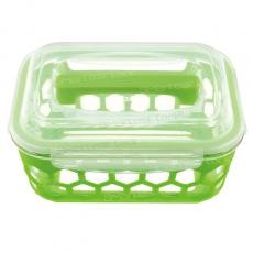 RECTANGULAR FOOD CONTAINER WITH HANDLE LID & SILICONE BASKET BDRE3-2/BDRE4-2