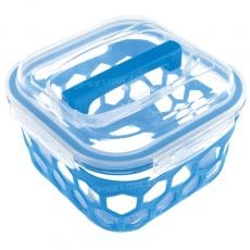 SQUARE FOOD CONTAINER WITH HANDLE LID & SILICONE BASKET BDSQ4-2