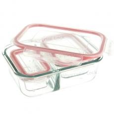 SET OF THREE RECTANGULAR FOOD CONTAINERS  W/LOCK LID LRES10+LRE21+LER1