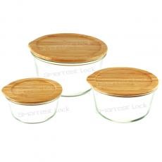 ROUND FOOD CONTAINER WITH BAMBOO LID BARD2/BARD3/BARD4
