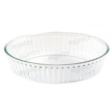 ROUND FLUTED DEEP FLAN DISH PL23