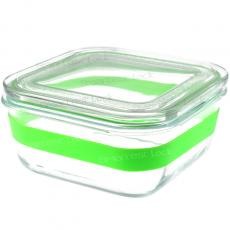 SQUARE FOOD CONTAINER WITH GLASS LID&SILICONE RING GSSQ28/GSSQ24