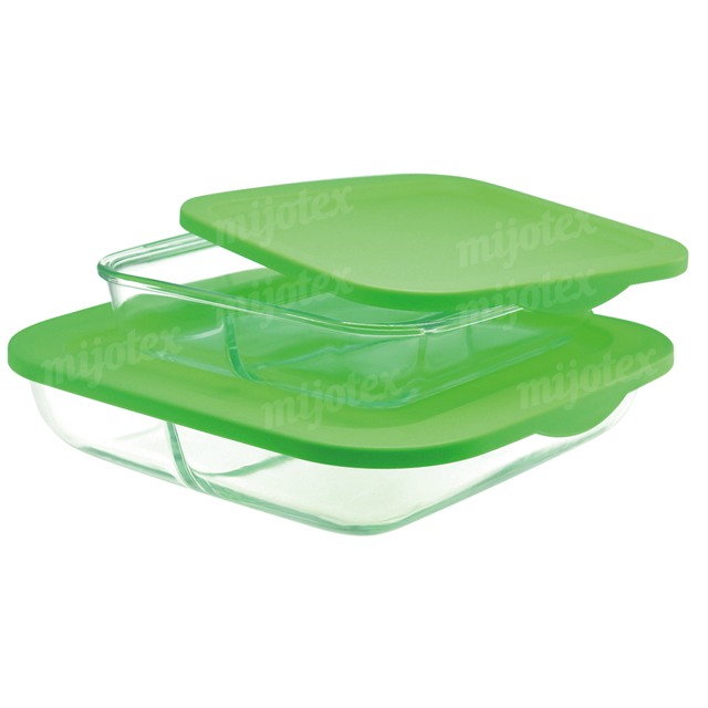 SQUARE BAKING DISH WITH SEPERATION & PP LID LPLS3L/LPLS3