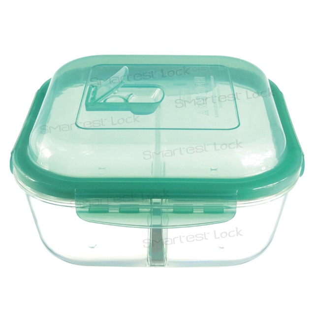 SQUARE SEPARATION FOOD CONTAINER W/VENT LID  VSQS10B