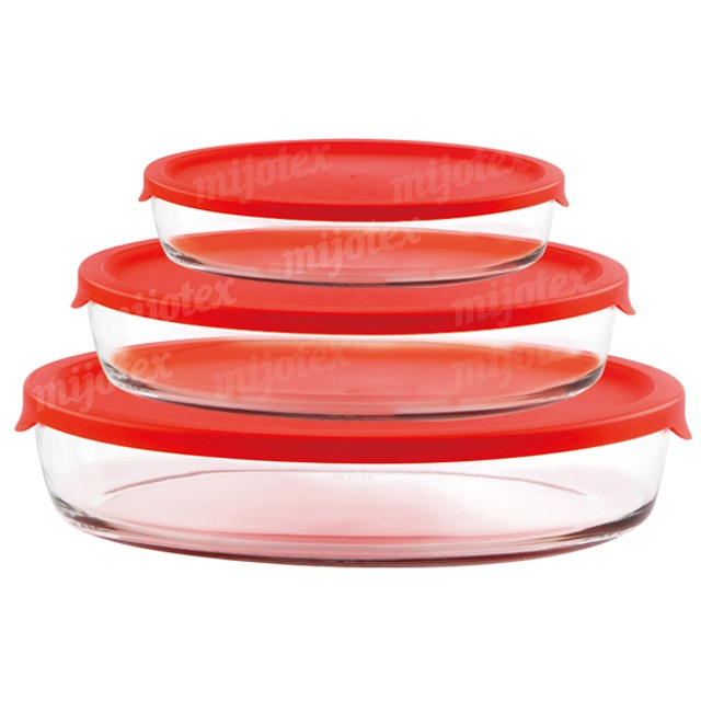 ROUND DEEP FLAN DISH WITH PLASTIC LID LPL24S/LPL24/LPL24L