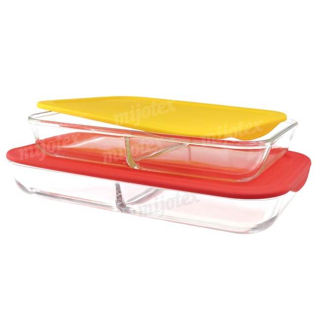 RECTANGULAR BAKING DISH W/SEPERATION & PP LID LLS4/LLS5