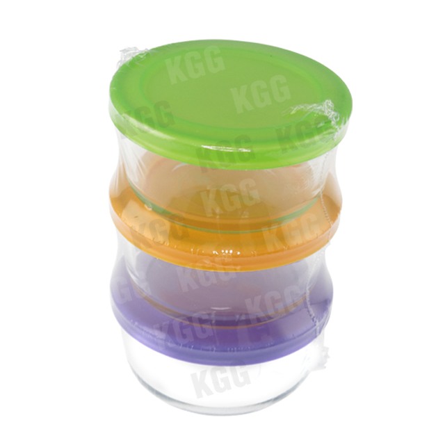 SET OF 3 PCS BOWL W/LID  GBL1x3