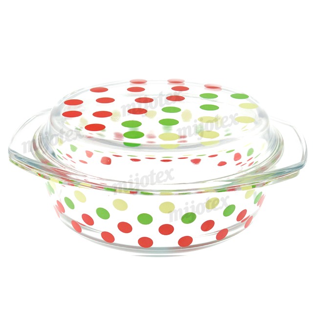 ROUND CASSEROLE WITH COVER & DECAL DCPL16