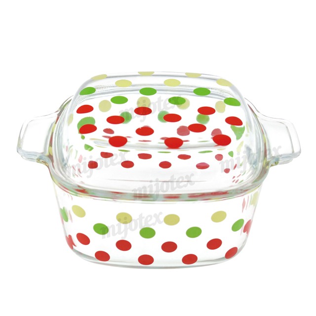 SQUARE CASSEROLE WITH COVER & DECAL DCCR11