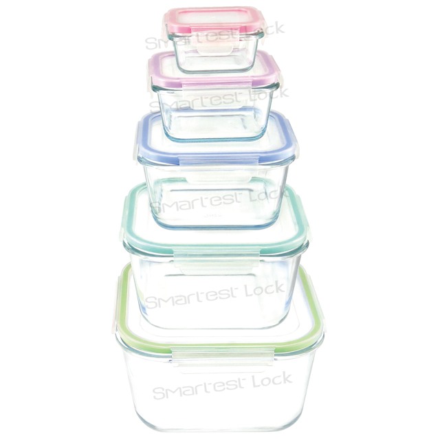 SQUARE FOOD CONTAINER WITH LOCK LID LSQ21/LSQ22/LSQ23/LSQ24/LSQ25