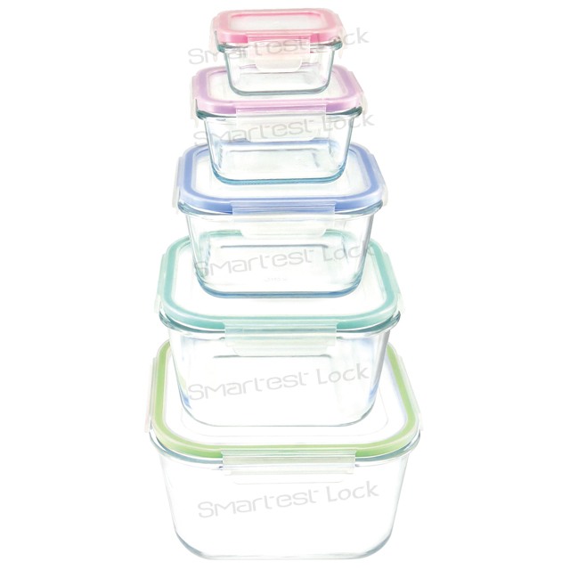 SQUARE FOOD CONTAINER WITH LOCK LID LSQ21/LSQ22/LSQ23/LSQ24/LSQ25