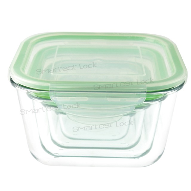 SQUARE FOOD CONTAINER W/LOCK LID LSQ1/LSQ2/LSQ3/LSQ4/LSQ5/LSQ6