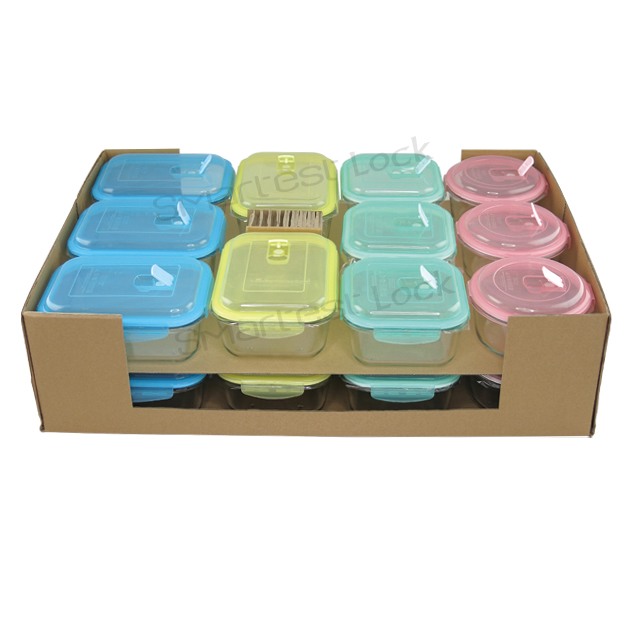 SET OF 10PCS RECT./ 6PCS SQUARE/6PCS ROUND FOOD CONTAINER W/VENT LOCK LID VRE10X10+VSQ9X6+VRD9X6 PALLET