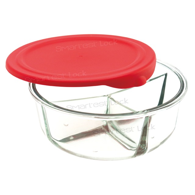 ROUND SEPARATION FOOD CONTAINER W/PP LID    PRDT10