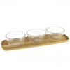 215ML MIXING BOWL & WOODEN TRAY WMB21X3 