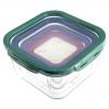 SQUARE FOOD CONTAINER W/SILICONE COVER&PP LID LSQ22-S/LSQ23-S/LSQ24-S/LSQ25-S