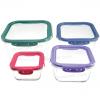 SQUARE FOOD CONTAINER W/SILICONE COVER&PP LID LSQ22-S/LSQ23-S/LSQ24-S/LSQ25-S