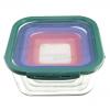 SQUARE FOOD CONTAINER W/SILICONE COVER&PP LID LSQ26-S/LSQ27-S/LSQ28-S/LSQ29-S/30-S
