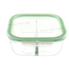SQUARE SEPERATION FOOD CONTAINER W/LOCK LID  LSQS10B/LSQS11B