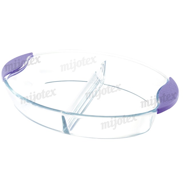 OVAL BAKING DISH W/SEPERATION & SILICONE HANDLE SPHS9/SPHS10 