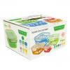 SQUARE FOOD CONTAINERS W/SILICONE BASKET SET BLSQ1-2+BLSQ2-2+BLSQ3-2+BLSQ4-2 COLOR BOX